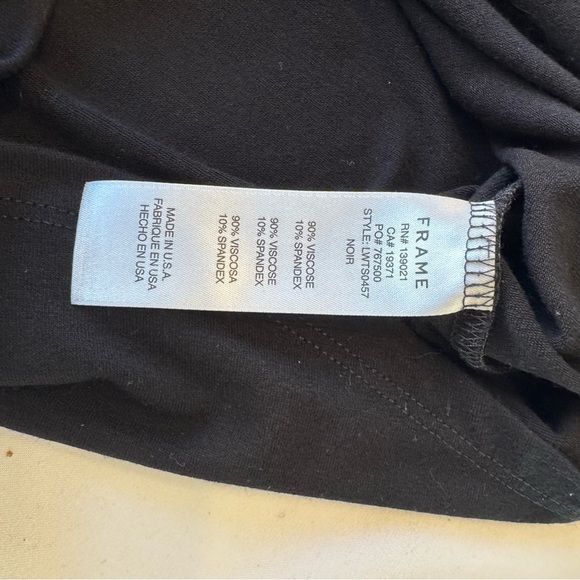 FRAME PUFF SLEEVE BLACK TOP SIZE XS - Picture 10 of 11